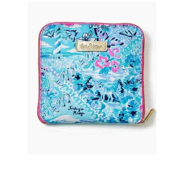 NWT Lilly Pulitzer Getaway Packable Tote, Blue Peri, Lilly Loves North Carolina - Picture 2 of 4